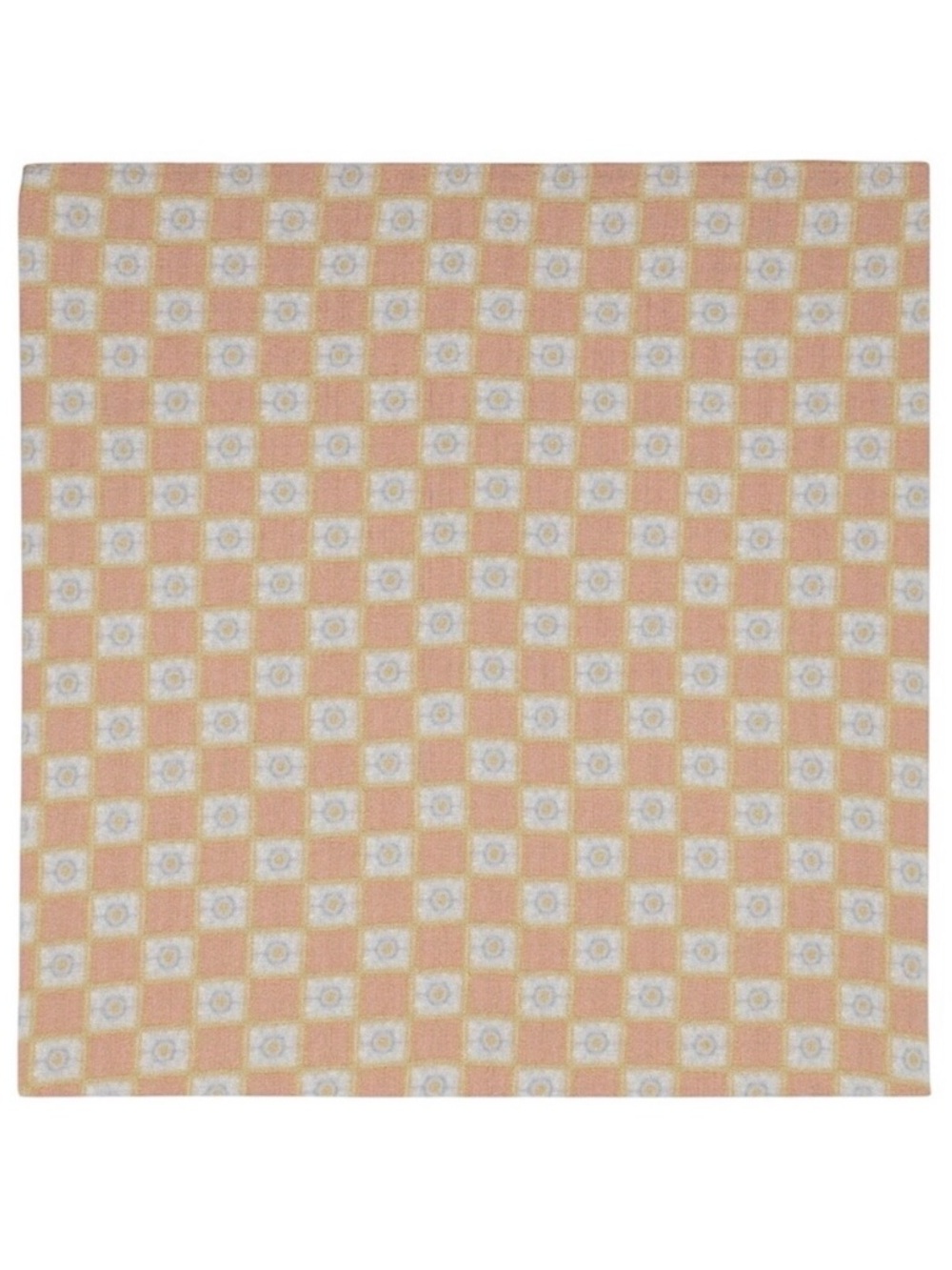 Cloud Island 100% Cotton Muslin Swaddle Baby Blanket 47" Square Peach Floral